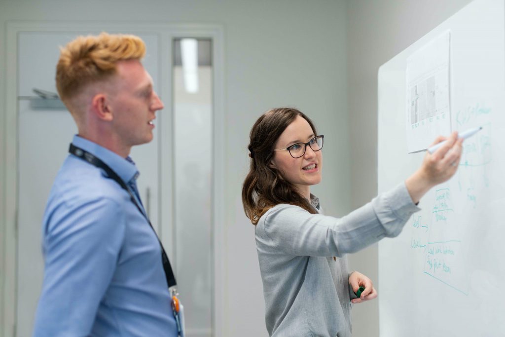 engineer-holding-presentation
